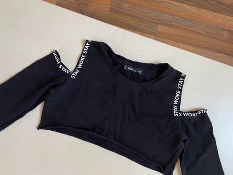 Crop top s průstřihem ramen, velxs, fb sister, xs