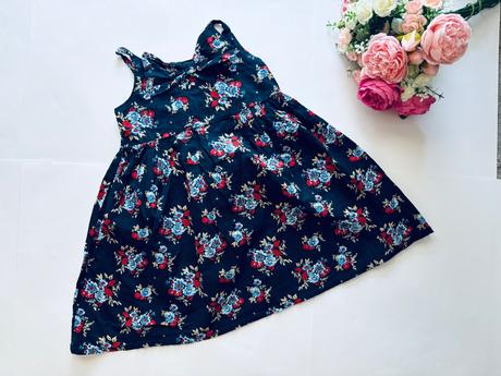 Ob/ šaty krásné modré s květy - v. 18/24 měsíců, early days,92