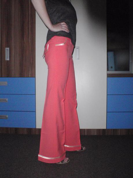 Kalhoty vel.38 meruňkové, m