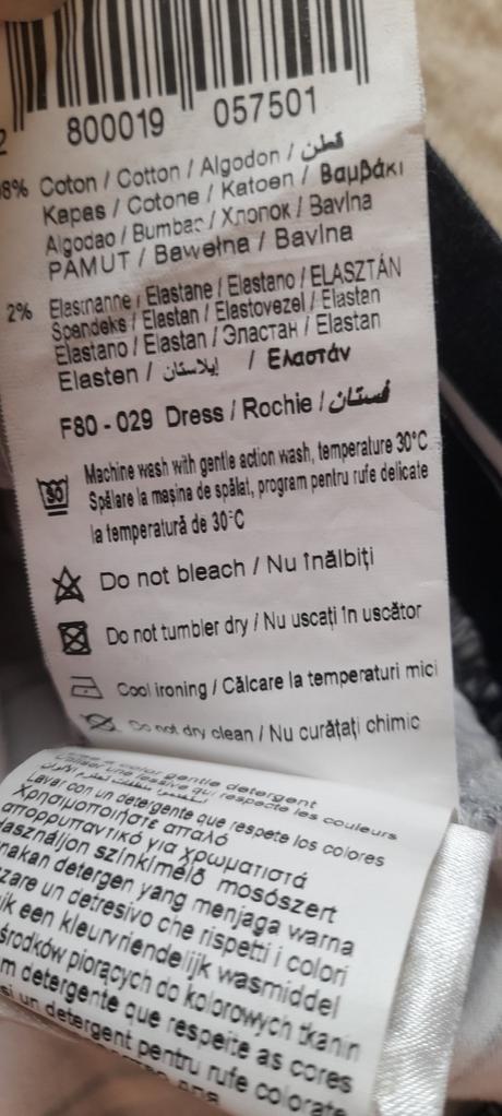 Camaïeu áčkové bavlněné šaty, camaieu,44