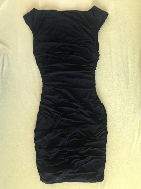 Černé šaty nabirané, h&m,36