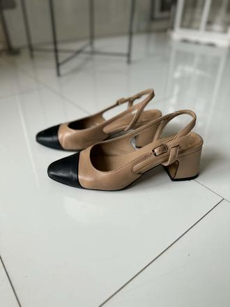 Kožené lodičky s otevřenou patou, wojas,37