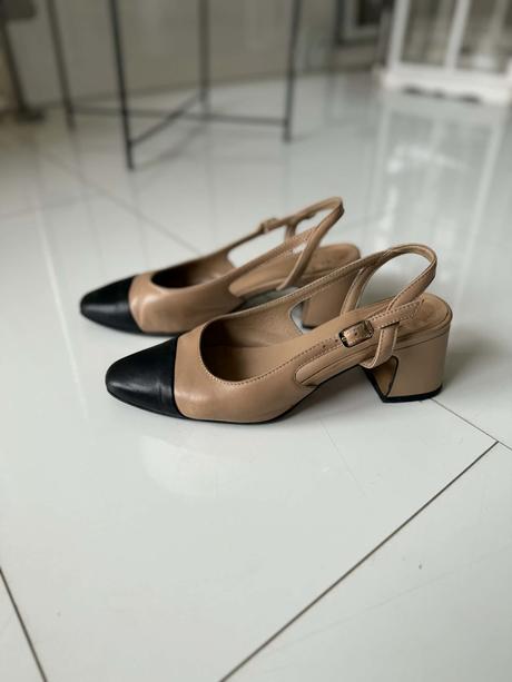 Kožené lodičky s otevřenou patou, wojas,37