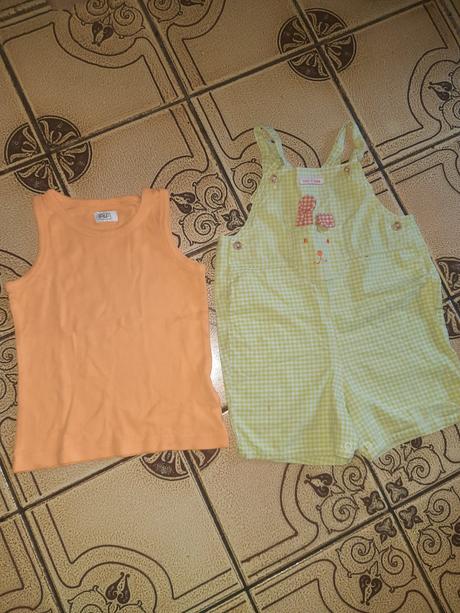 Dětské tílko a letní overal králíček vel. 74 - 80, f&f,74
