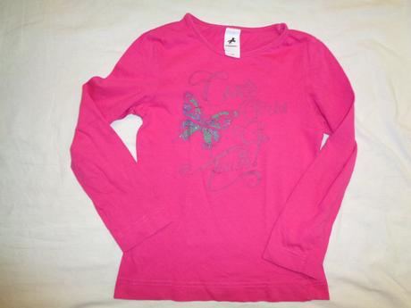 Sytě růžové tričko s motýlkem, palomino,128