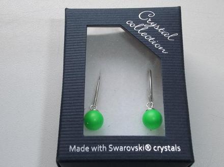 Ag náušnice swarovski perla,