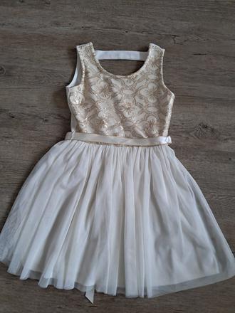 Zlatavé slavnostní šaty, 128