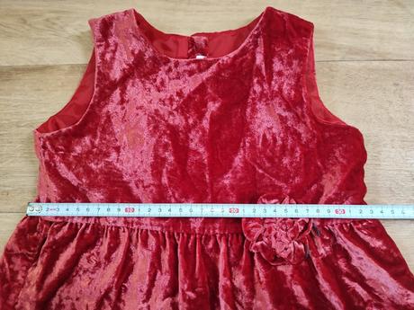 Červené šaty, h&m,128