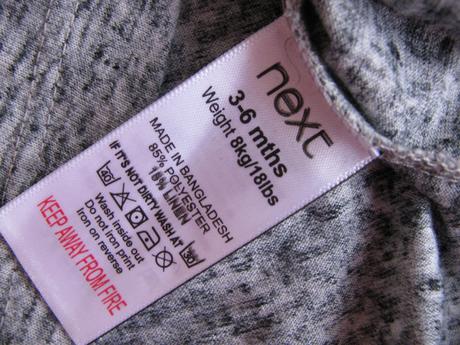 Krásné dívčí šedé tričko, střik, next,68