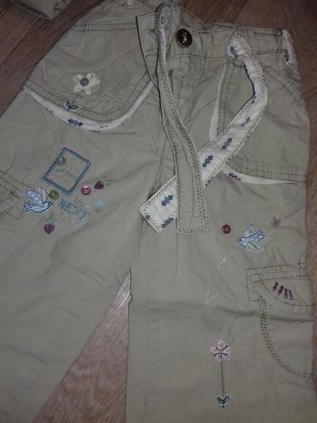 Plátěné kalhoty podšité bavlnou-prodej i zvlášť, next,98