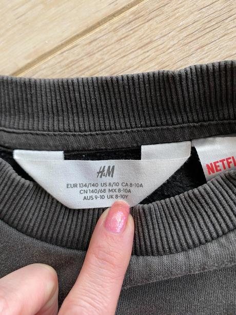 Stranger things mikina, velikost 134/140, h&m,134