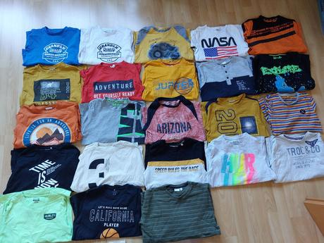 Sada triček s dlouhým rukávem, 23ks, 146 a 146/152, coccodrillo,146