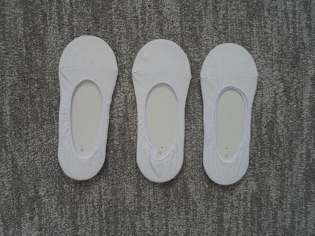 Bílé dámské nízké ponožky do balerín 3 páry, 39