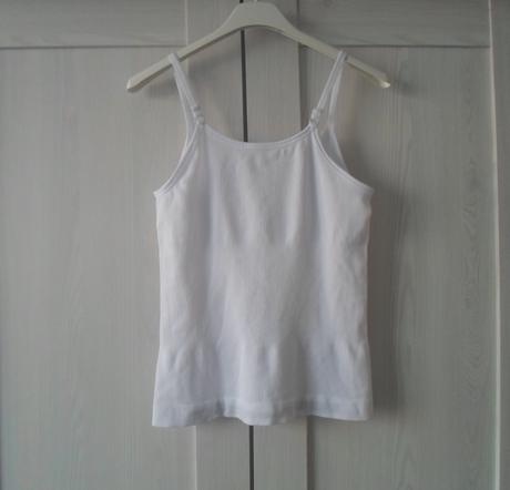 Bílé tričko tílko top s krajkou, s