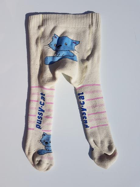 C41 teplé dívčí punčocháče kotě vel. 74, 74