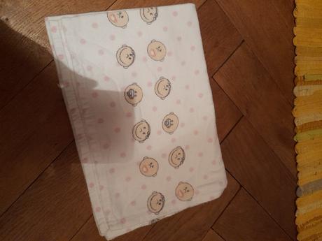 Flanelová plenka,plína růžovo bílá na holčičku,