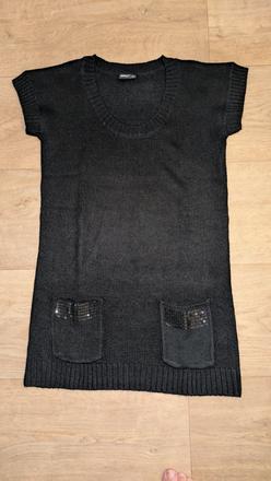 Dlouhá pletená vesta okay vel. 38, okay,m