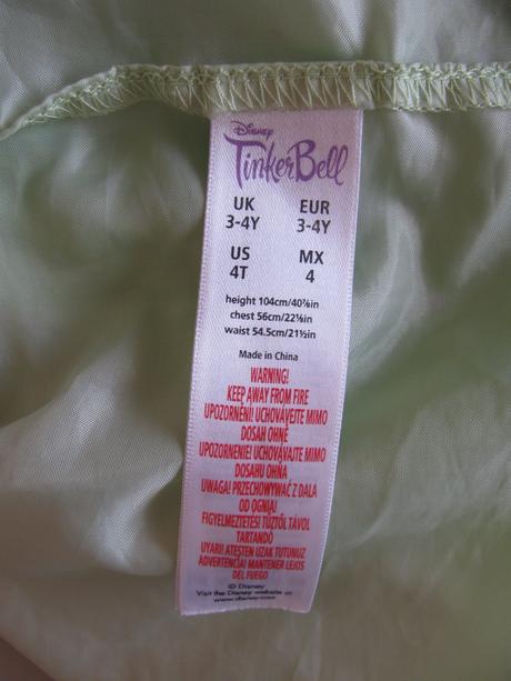 Karnevalový kostým-šaty víla tinker bell,
