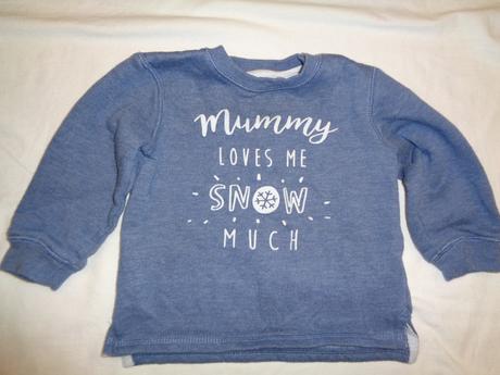 Modrá mikina s nápisem, f&f,80