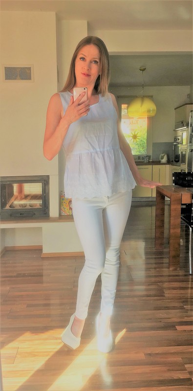 Jemný proužek, nový top, vel l, janina, l