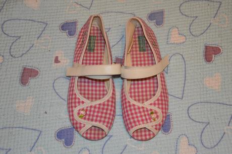 33, 34, textilní balerínky s růžičkami, benetton, benetton,34