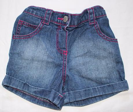 Op494. riflové kraťasy prošívané růžovou nití , cherokee,98