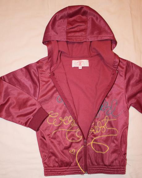 Ao6. vínová lesklá mikina/bunda 6 let, 116