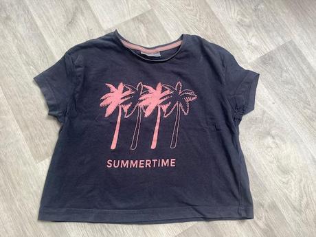 Tričko crop-top palmy 134/140, pepco,134