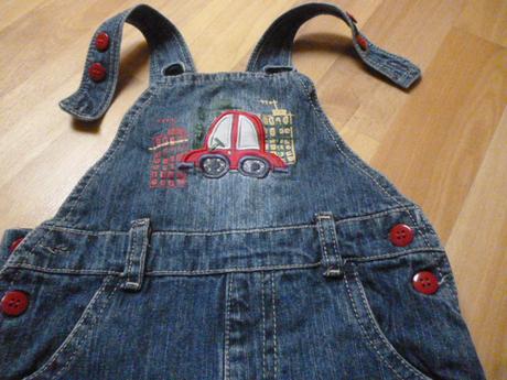 Podšité kalhoty lacláky auto vel. 6-9 m, st. bernard,74