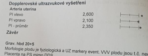 Arteria uterina. Co znamená výsledek Doppleru?