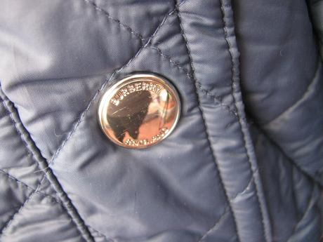 Přechodná prošívaná modrá bunda/unisex burberry, burberry,xs