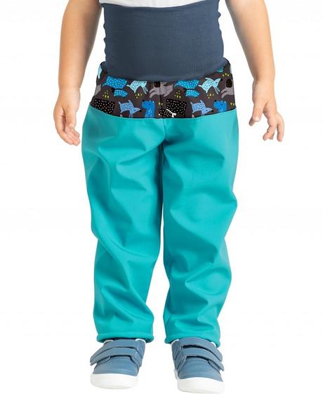 Pejskové softshellové kalhoty unuo s fleecem, unuo,86 / 92