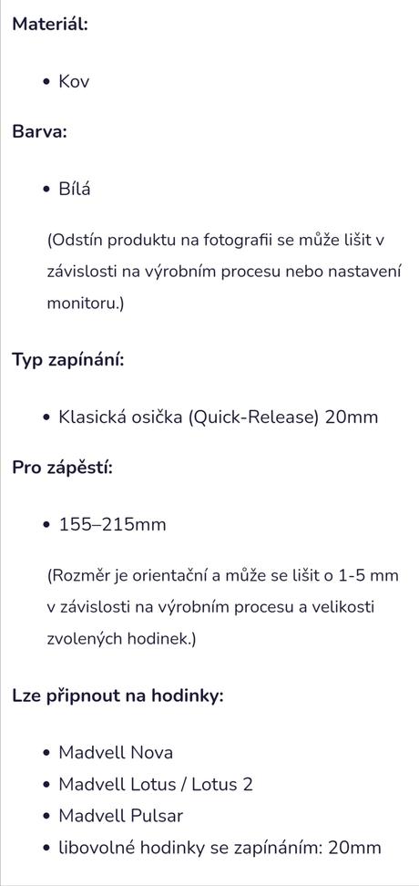 Řemínky na hodinky madvell,