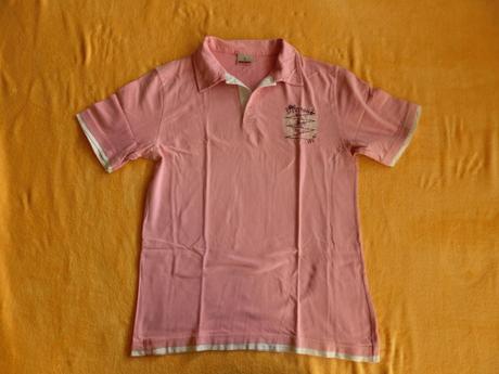 Světle růžové polo tričko triko s límečkem souther, m