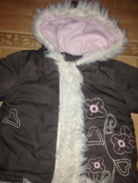 Dívčí zimní bunda květy vel. 74 - 80, 74