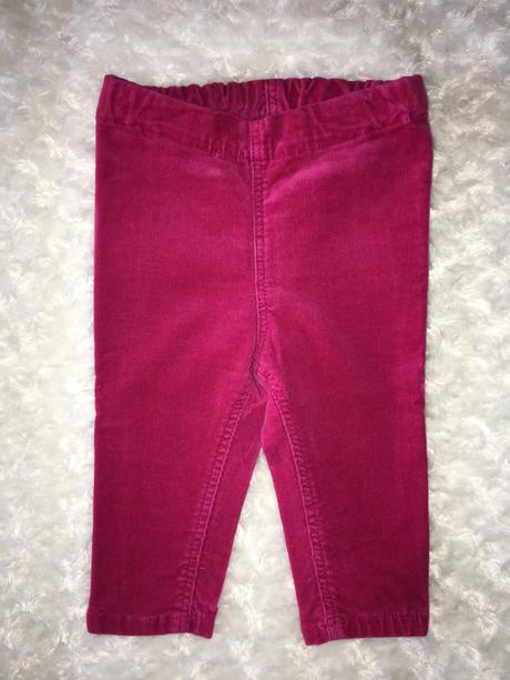 Růžové manžestrové kalhoty h&m, h&m,68