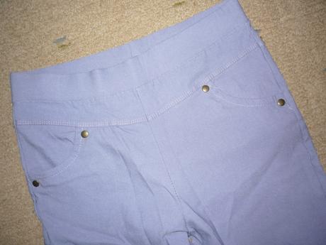 Lila strech kalhoty zn dedra vel xs, xs