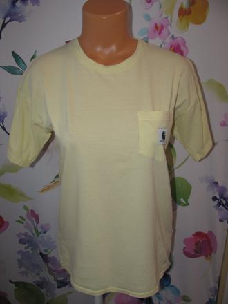 Dámské bavlněné žluté tričko carhartt., s