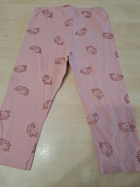 Tříčtvrteční legíny vel 128 top stav jednorožec, h&m,128