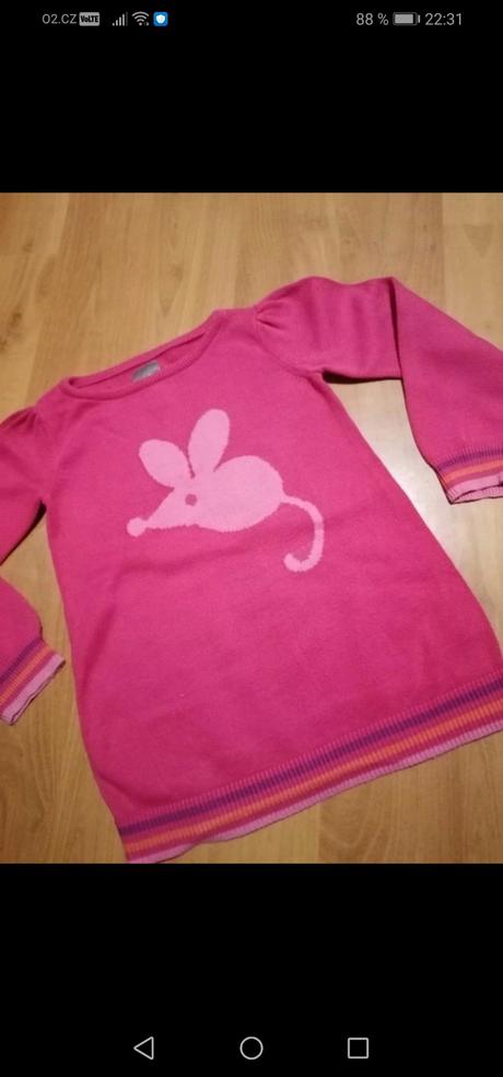 Dětský růžový svetřík, babygap, 92
