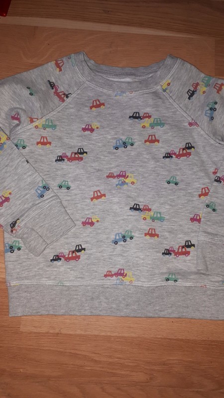 Šedá mikina s auty 98 next, next,98