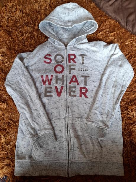 Mikina světle šedá céáčko třpytivá vel 140, c&a,140