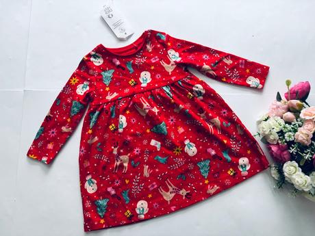 Ob/ šaty vánoční - v.3/6 měs. zn. f&f, 68