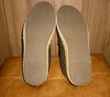 Hnědé dámské logované espadrilky michael kors, michael kors,38