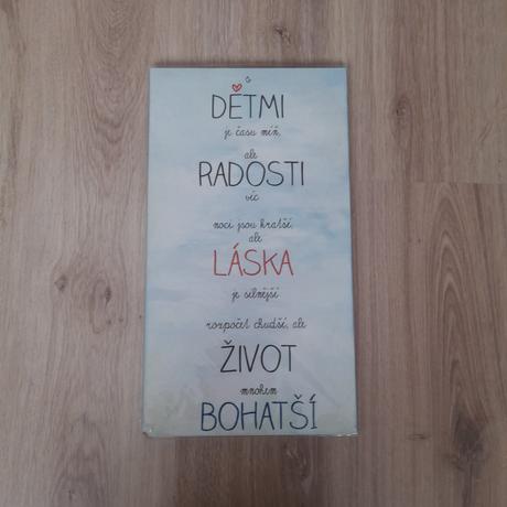 Obrázek/obraz s textem, rozměr 40x22 cm, 