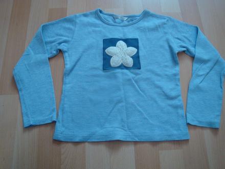 Triko s dlouhým rukávem a kytičkou, vel. 128/134, marks & spencer,128