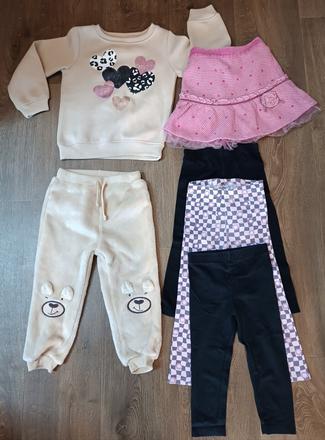 Dívčí set, vel. 98 , 6x oblečení, 86–98