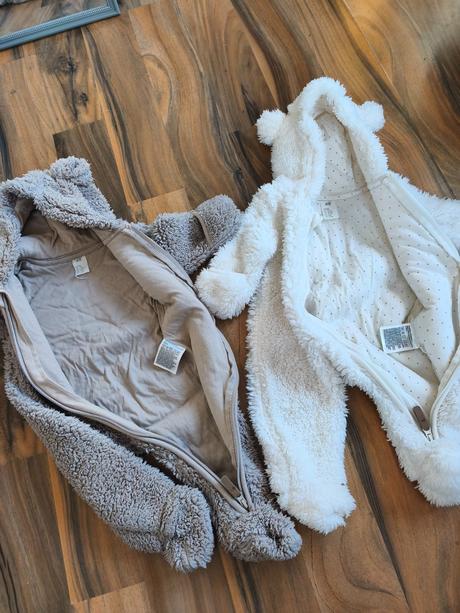 Plyšová jarní kombinéza overal h&m 0-2 m, h&m,56