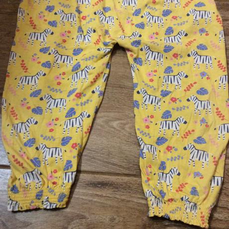 Laclové bavlněné kalhoty se zebrami, 110