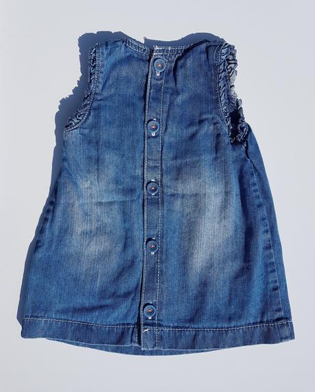 B116 dívčí elegantní riflové šatičky vel. 62-68, marks & spencer,68